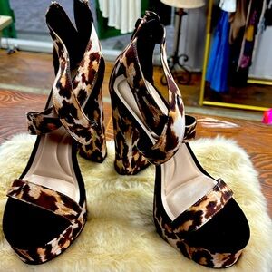 Wild Diva leopard platforms